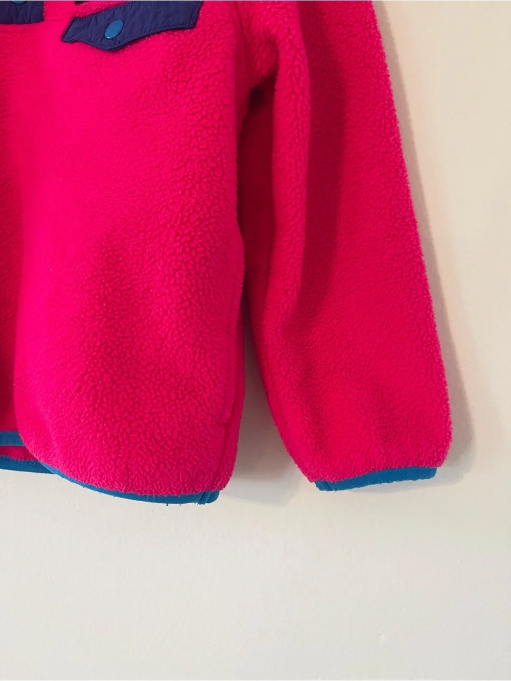 GAP Hot Pink Arctic Fleece Reissue Quarter Button Up